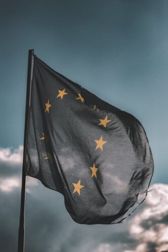 close up photography of european flag